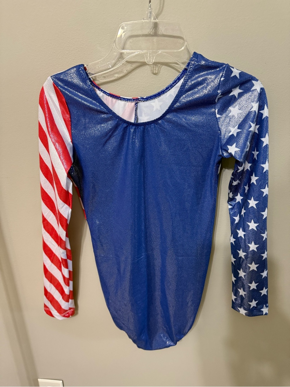 Sparkle Stars Gymnastics Leotard in Red, White & Blue Size 14A - Picture 6 of 7